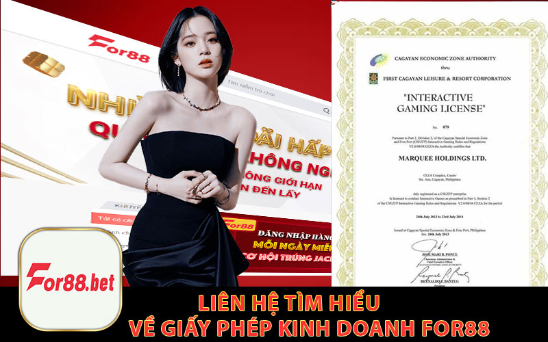 Liên hệ tìm hiểu về Giấy Phép Kinh Doanh For88